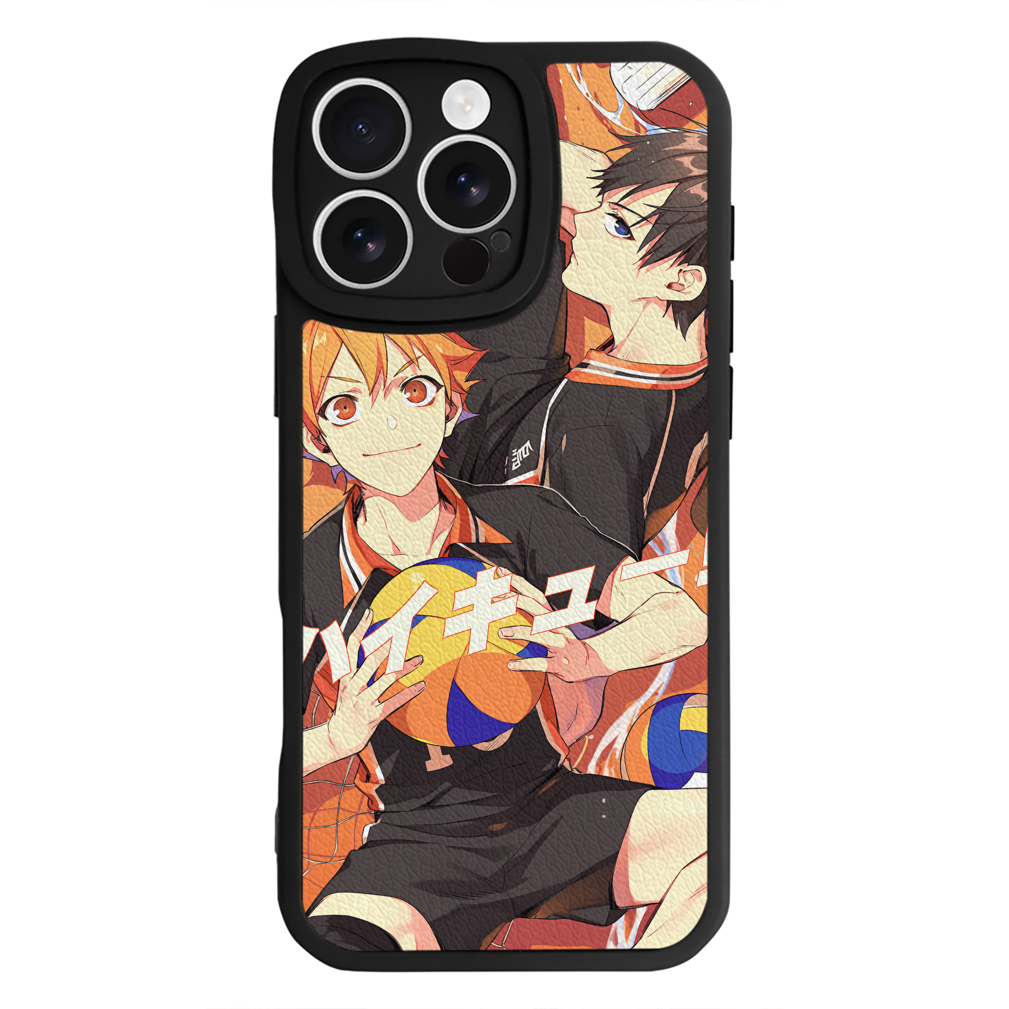 （画像用） ハイキュー!! Haikyu!! 【iPhone 16シリーズ対応】シリコンスマホケース（レザー調） 材質：シリコン